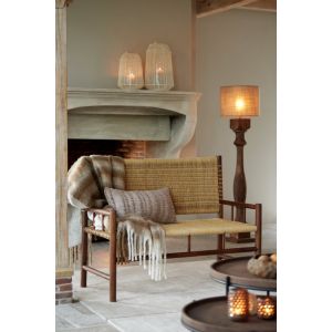 Light & Living Abat-jour Caden - 40x30x40 (LxHxP) - Laine acrylique - Beige