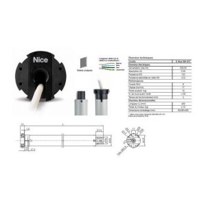 Image de Nice Moteur Era Star M Ø45mm,filaire 8Nm 17Rpm, max 15kg,fin course électronique - ESTARMA817.