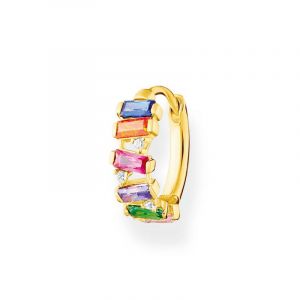 Thomas Sabo Créole pierres colorées or Argent sterling 925, doré or jaune 18 carats Jaune