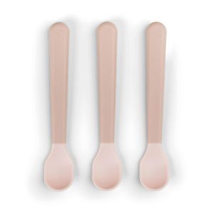 Done by Deer Cuillère bébé Foodie Easy-grip lot de 3 ROSE