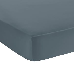 Anne de Solène Drap housse coton gris foncé 180x200 cm