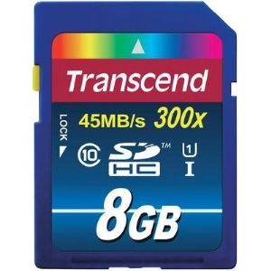Transcend TS8GSDU1 - Carte m&eacute;moire SDHC 8 Go classe 10