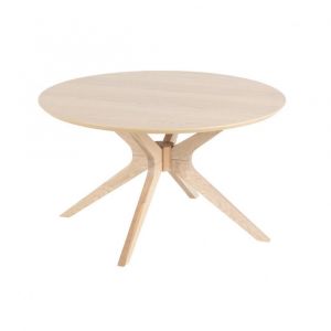 Table basse design scandinave TIM coloris chêne clair 80 x 45 cm