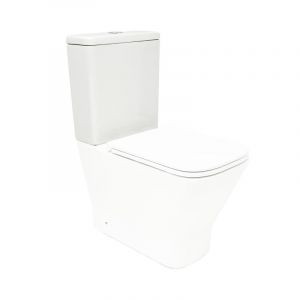 Swiss Aqua Technologies B-Way r&eacute;servoir de chasse en c&eacute;ramique pour WC &agrave; poser avec couvercle, sans armature, blanc (SAT2168CL)