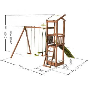 Image de Soulet Aire de jeux avec portique et bac à sable - HAPPY Swing 120 sans optionEn Bois -Pour Particulier