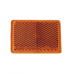 Spotlight Lot de 4 catadioptres rectangulaire adhésif réflecteur rectangulaire, cataphote - coloris : orange - dimensions : 57