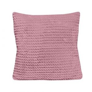 Soleil d'Ocre Coussin 45x45 cm cocooning vieux rose, par - Rose