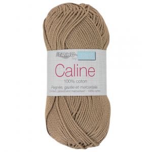 Pelote de Coton Caline - Trimits : Coton Mercerisé 100% pour des Créations Douces et Brillantes - PPSC 157 Marron - 157 Marron
