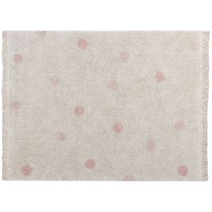 Lorena canals Tapis lavable Hippy Dots natural vintage nude (120 x 160 cm)