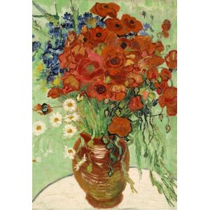 Grafika Puzzle Van Gogh - Vase with Daisies and Poppies, 1890