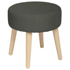 Image de Tabouret Rond "Tomaz" 35cm Gris Foncé Prix
