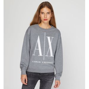 Image de Armani Exchange Sweat avec ic&ocirc;ne logo Gris - Taille 42