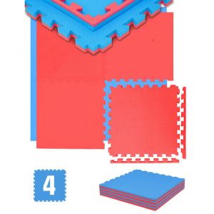 Eyepower 2 cm Tapis de Sol Sport - 1m² Tapis Fitness - 4 Dalles 50x50 - Défauts Visuels - rot