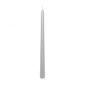 Ruedelafete Set 2 bougies flambeau argent métal - 30 cm
