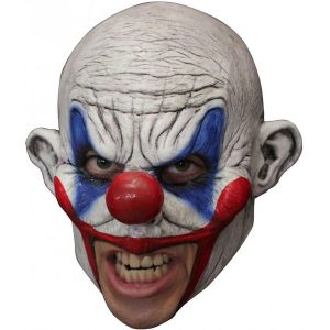 Ruedelafete Masque latex de Clown Clooney bouche apparente