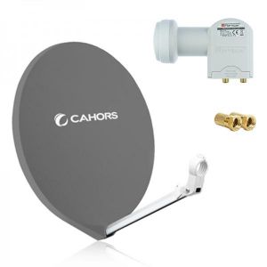 Cahors Parabole Fibre 80 cm + LNB TWIN Opticum 0.1dB