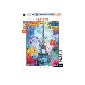 Image de Nathan Puzzle 1500 pièces Tour Eiffel Multicolore