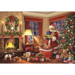 Clementoni Puzzle 1000 pièces : La Visite du père noël