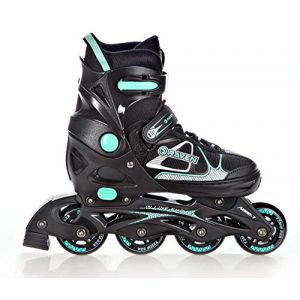 Image de Raven Roller Spirit Taille Ajustable et modulable - Noir/Menthe, 37 au 40, Version Roller en Ligne