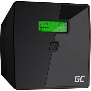 Image de Green Cell UPS Alimentation d'énergie Non interruptible 1000 VA (700 W) avec écran LCD 2 x 12 V/7 Ah 2 x Schuko