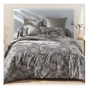 Origin Housse de couette imprimée en lyocell gris 260x240