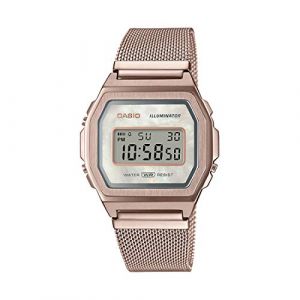 Casio Femmes Digital Quartz Montre avec Bracelet en Acier Inoxydable A1000MCG-9EF