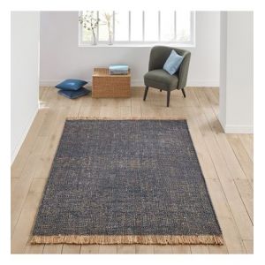 Tapis en jute, Babak Bleu Couleur Bleu Taille 200 x 290 cm