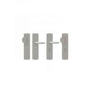 Bricard 66670 Demi-Ensemble pour Porte ext&eacute;rieure &agrave; b&eacute;quille pour S&eacute;rie 74 A2P, Coloris Argent