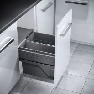 Hailo Poubelle de cuisine tri sélectif 2 bacs encastrable 45L (28+17) Cargo