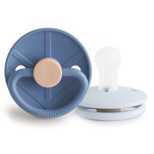 Lot de 2 sucettes en silicone Little Viking T1 ocean view/powder blue - Bleu