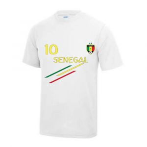 Maillot Foot Homme Inspir&eacute; Du S&eacute;n&eacute;gal Blanc - L&eacute;ger Et Confort