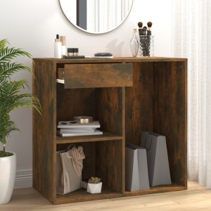 VidaXL Armoire cosm&eacute;tique Ch&ecirc;ne fum&eacute; 80x40x75 cm Bois d'ing&eacute;nierie