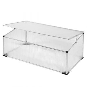 Gardebruk Serre en Aluminium translucide avec piquets translucide 0,60 m&sup2; 100 x 60 cm Petite Serre