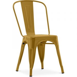 Chaise de salle à manger - Design industriel - Acier - Nouvelle édition - Stylix Doré