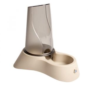 Duvo Distributeur d'eau & de nourriture Nuvola 2 - 1,5 L - 18x26x26 cm - Moka - Pour chien