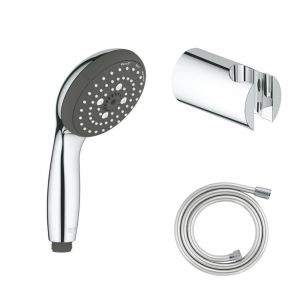 Image de Grohe Douchette 3 jets Vitalio Start 100 chromé avec flexible 150 et support rond