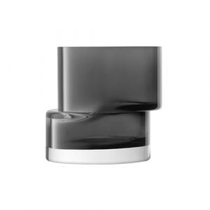 Image de Lsa international TD08 Lanterne &agrave; &eacute;tages en Verre Fait Main Gris Ardoise 13,5 cm