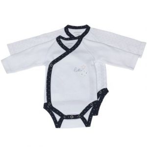 Sauthon Lot de 2 bodies manches longues Hello (Naissance : 29 cm)