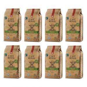 8 x 500g - Café Royal Brasil Clássico - 100% Arabica - Torréfaction Suisse - Saveurs Intenses & Boisées