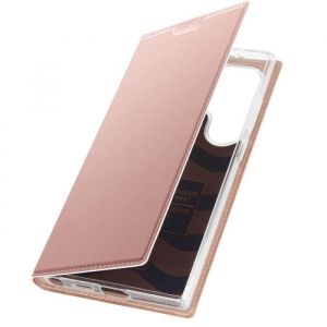 &Eacute;tui pour Samsung Galaxy S24 Ultra - DUX DUCIS - Rose - Clapet Porte-carte Support Vid&eacute;o