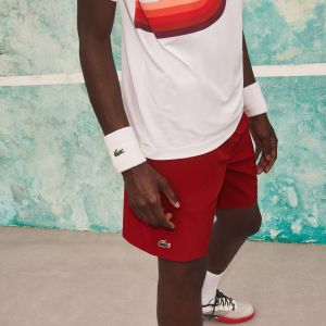 Lacoste Short Sport x Novak Djokovic stretch et léger Taille XL Rouge/bordeaux/rouge