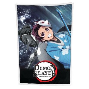 Plaid sherpa enfant Homadict Demon Slayer Tanjiro Blue Costum
