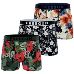 Freegun Boxer Homme Signature, Caleçon Homme, Respirant et Ultra-Doux (Lot de 3) L