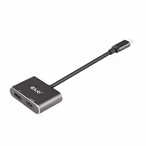 Club 3D MST Hub USB3.2 Gen2 Type-C (DP Ancien Mode) vers DisplayPort + HDMI 4K60Hz St./B.