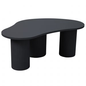 Oviala Table basse en mdf décor mélaminé noir