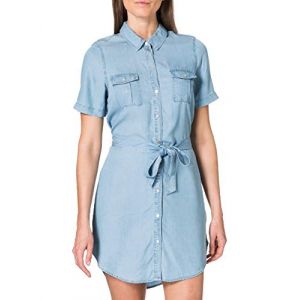 Image de Vero Moda Robe en jean à manches courtes Bleus - Taille 36