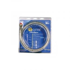 Image de Clesse FLEXIBLE DE GAZ FLEXIGAZ-INOX-RES 2,00M POUR GAZ DE R&Eacute;SEAU &Agrave; RACCORDS M&Eacute;CANIQUES DUR&Eacute;E DE VIE ILLIMIT&Eacute;E SOUS COQUE R&Eacute;F P010560