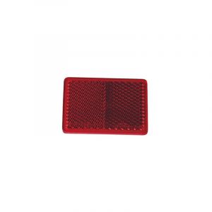 Spotlight Lot de 4 catadioptres rectangulaire adhésif/Réflecteur rectangulaire, cataphote - Coloris : Rouge - Dimensions : 57x39mm - Forme : Rectangulaire - 4 pièces
