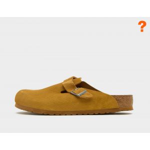 Birkenstock Mules Boston en cuir daim estampé Corduroy