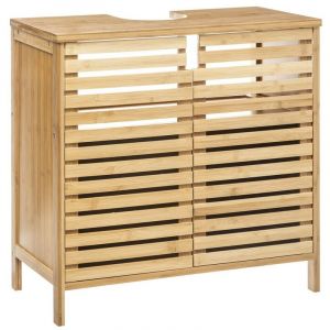 Meuble sous lavabo pour salle de bain Sicela bambou